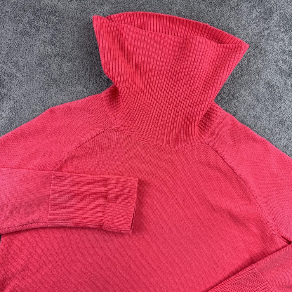Athleta Cowl Neck Sweater Womens Size M Pink Knit Raglan Long Sleeve